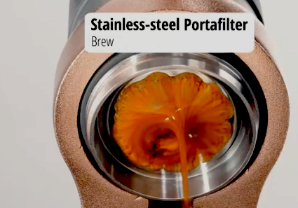 espresso through portafilter