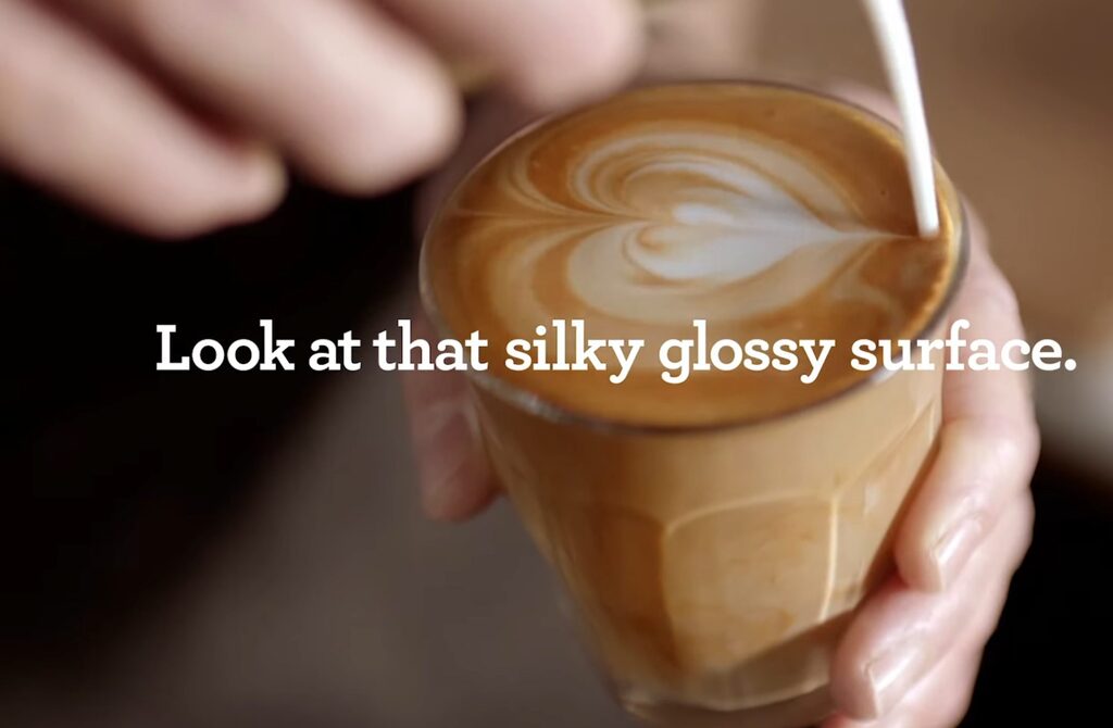 silky latte pouring - breville duo temp pro review